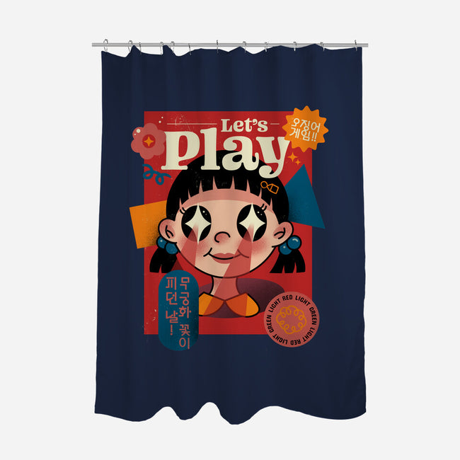 Let's Play-none polyester shower curtain-pescapin