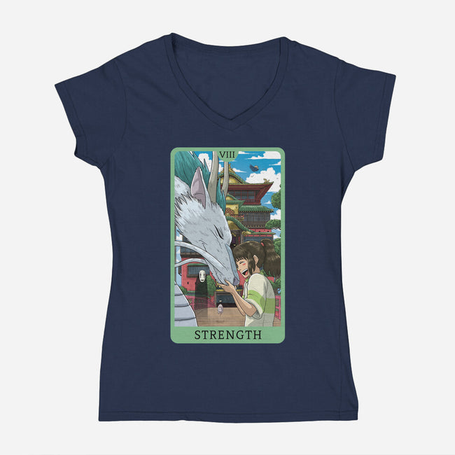 Strength Ghibli-womens v-neck tee-danielmorris1993