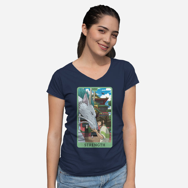 Strength Ghibli-womens v-neck tee-danielmorris1993