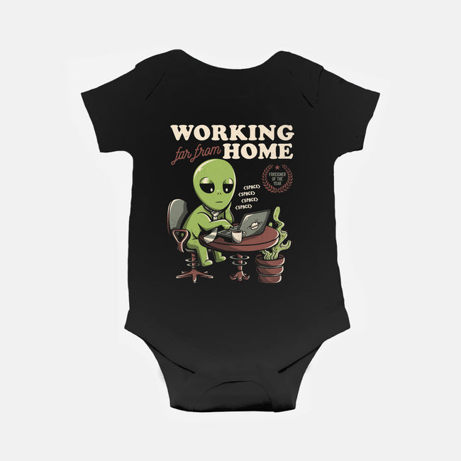 Working Far From Home-baby basic onesie-eduely