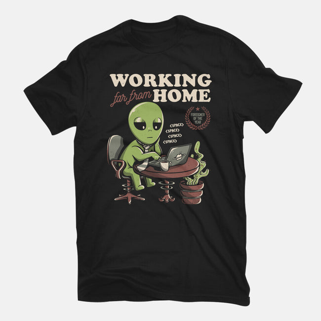Working Far From Home-womens basic tee-eduely