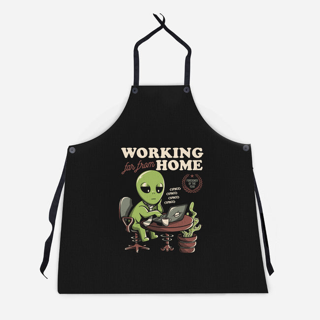 Working Far From Home-unisex kitchen apron-eduely