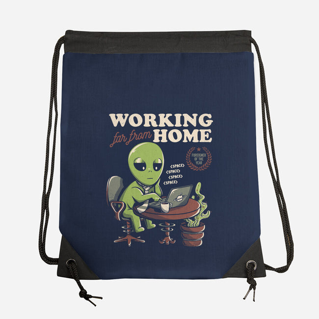 Working Far From Home-none drawstring bag-eduely