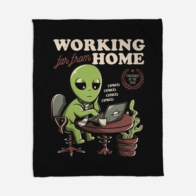 Working Far From Home-none fleece blanket-eduely