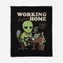 Working Far From Home-none fleece blanket-eduely