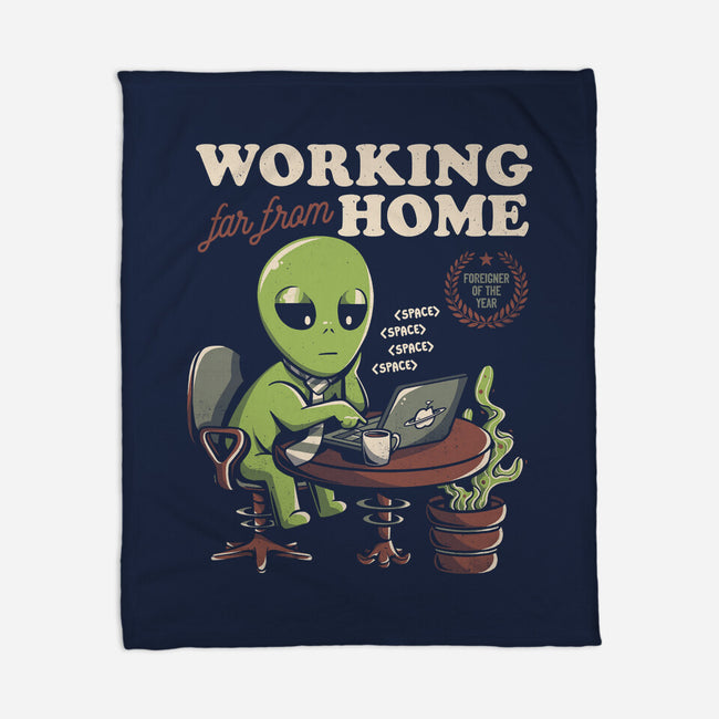 Working Far From Home-none fleece blanket-eduely