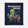 Working Far From Home-none fleece blanket-eduely