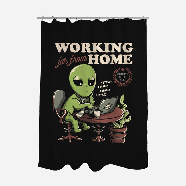 Working Far From Home-none polyester shower curtain-eduely