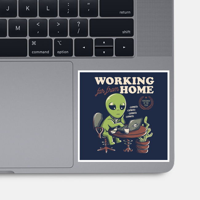Working Far From Home-none glossy sticker-eduely