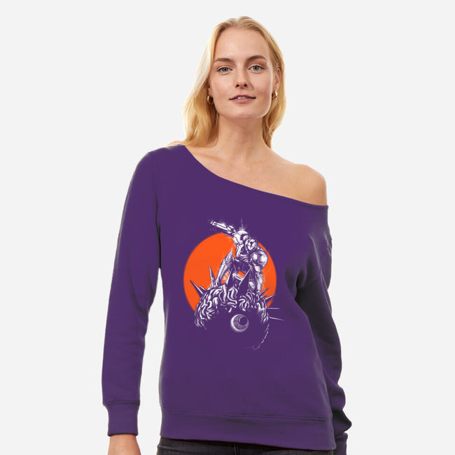 Brainhunter-womens off shoulder sweatshirt-javisan