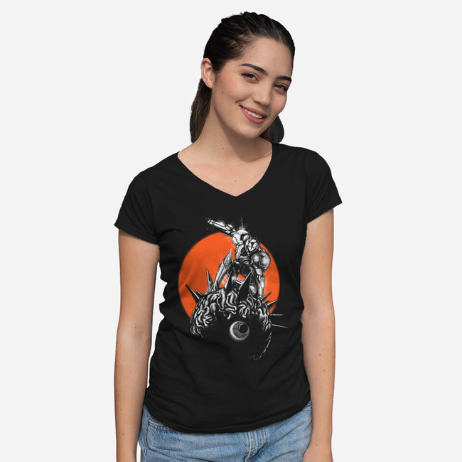 Brainhunter-womens v-neck tee-javisan