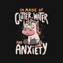 Glitter, Water and Anxiety-womens v-neck tee-eduely