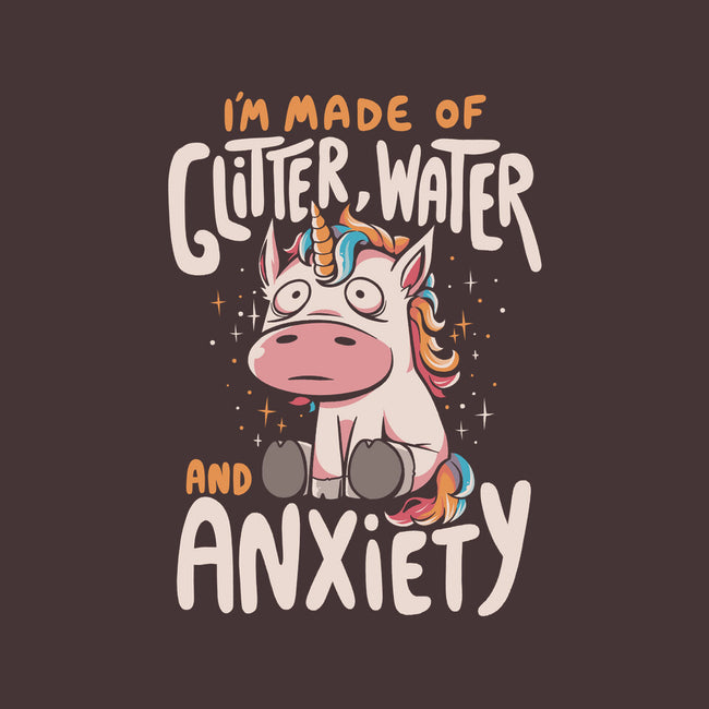 Glitter, Water and Anxiety-none fleece blanket-eduely
