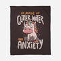 Glitter, Water and Anxiety-none fleece blanket-eduely