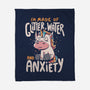 Glitter, Water and Anxiety-none fleece blanket-eduely