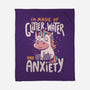 Glitter, Water and Anxiety-none fleece blanket-eduely