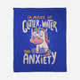 Glitter, Water and Anxiety-none fleece blanket-eduely