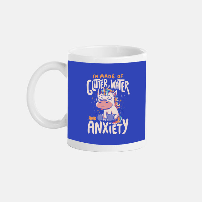 Glitter, Water and Anxiety-none glossy mug-eduely