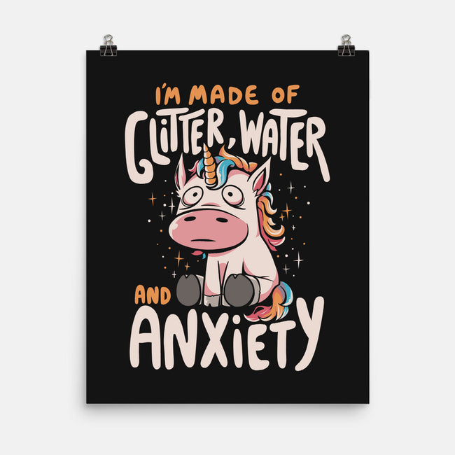 Glitter, Water and Anxiety-none matte poster-eduely