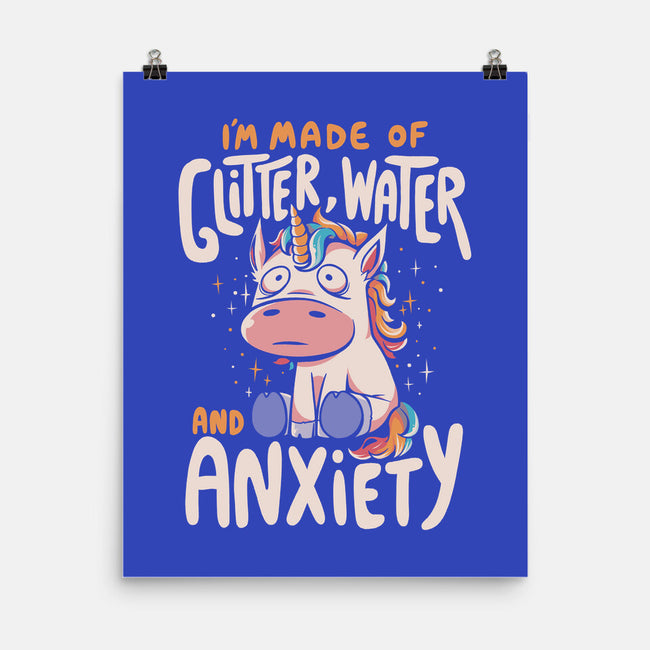 Glitter, Water and Anxiety-none matte poster-eduely