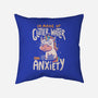 Glitter, Water and Anxiety-none removable cover w insert throw pillow-eduely