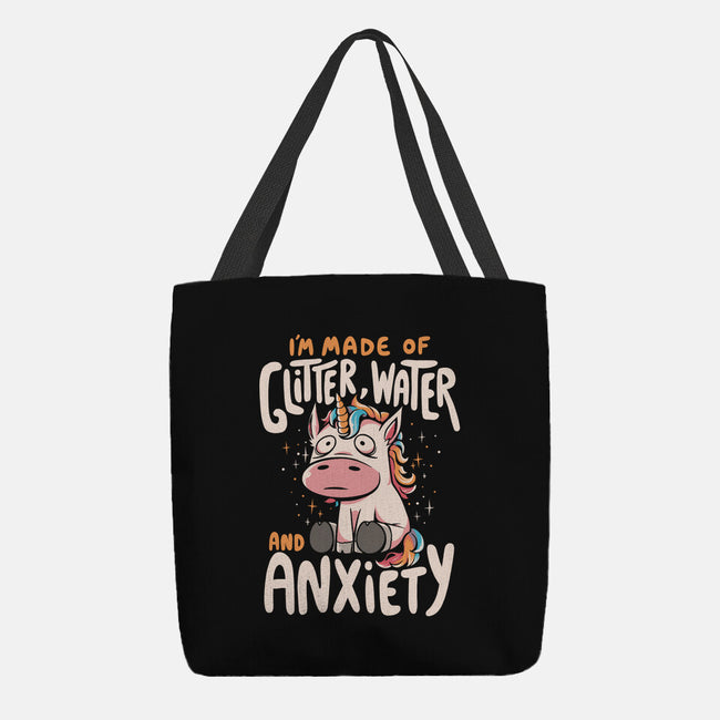 Glitter, Water and Anxiety-none basic tote-eduely