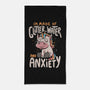 Glitter, Water and Anxiety-none beach towel-eduely