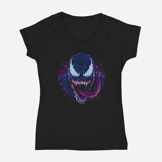The Symbiote-womens v-neck tee-xMorfina
