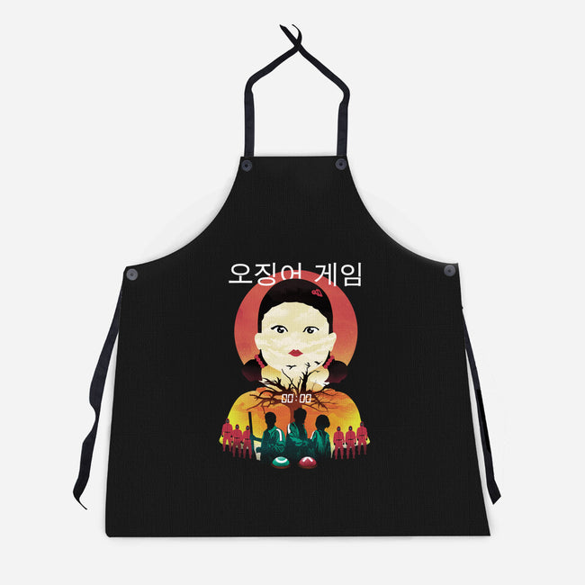 Squid Game Sunset-unisex kitchen apron-dandingeroz