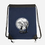 Leather Moon-none drawstring bag-zascanauta