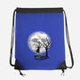 Leather Moon-none drawstring bag-zascanauta