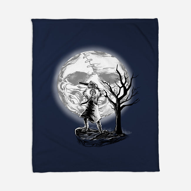 Leather Moon-none fleece blanket-zascanauta