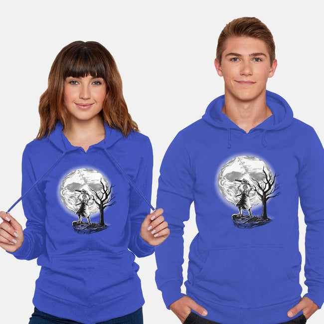 Leather Moon-unisex pullover sweatshirt-zascanauta