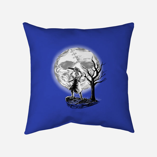 Leather Moon-none removable cover w insert throw pillow-zascanauta