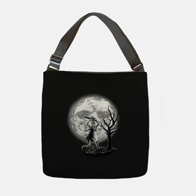 Leather Moon-none adjustable tote-zascanauta