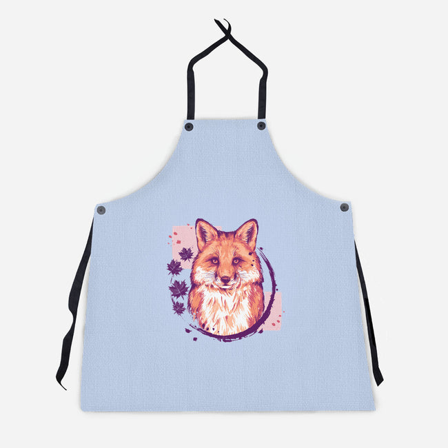 Fox Painting-unisex kitchen apron-xMorfina