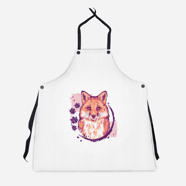 Fox Painting-unisex kitchen apron-xMorfina