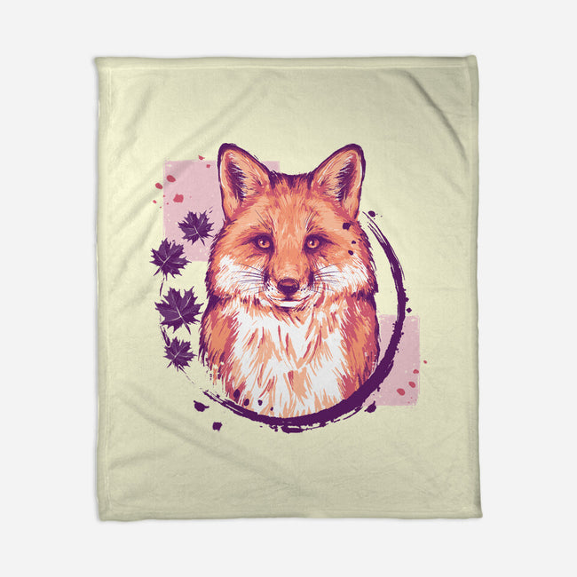 Fox Painting-none fleece blanket-xMorfina