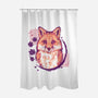 Fox Painting-none polyester shower curtain-xMorfina