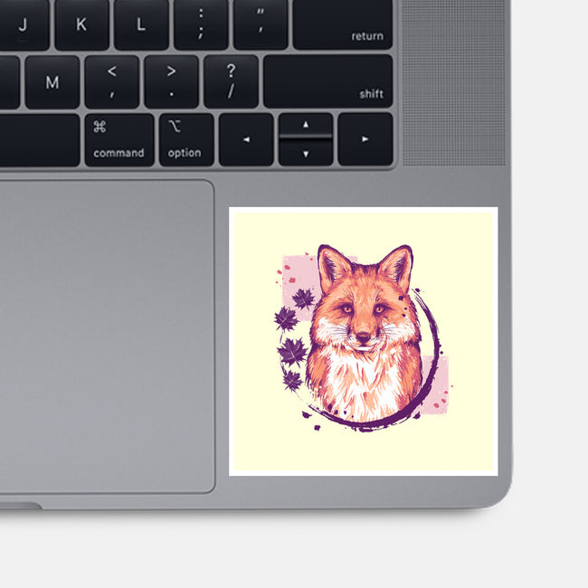 Fox Painting-none glossy sticker-xMorfina