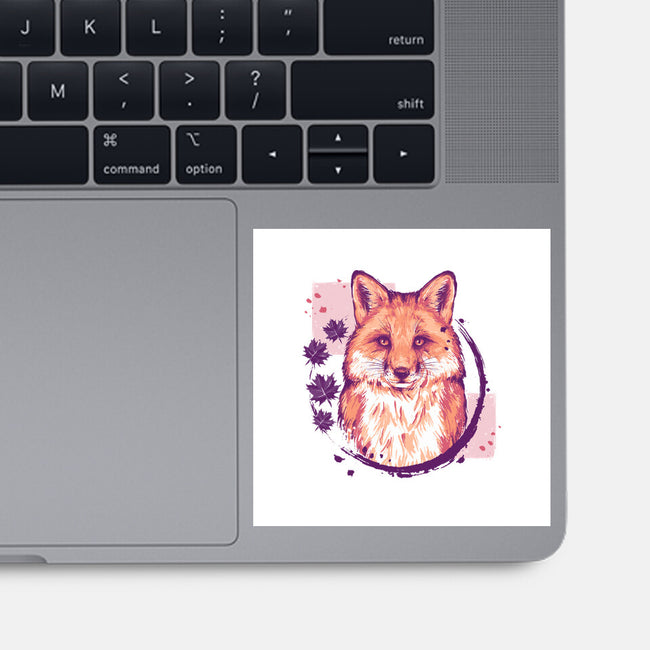 Fox Painting-none glossy sticker-xMorfina