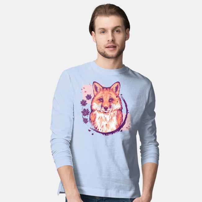 Fox Painting-mens long sleeved tee-xMorfina