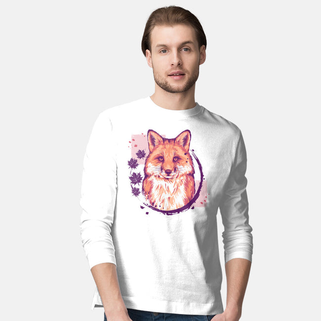 Fox Painting-mens long sleeved tee-xMorfina