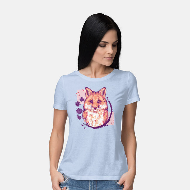 Fox Painting-womens basic tee-xMorfina