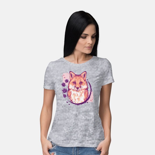 Fox Painting-womens basic tee-xMorfina