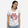 Fox Painting-womens v-neck tee-xMorfina