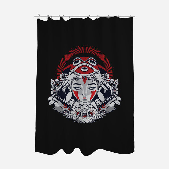 Tribal Warrior Princess-none polyester shower curtain-Vamp Dearie