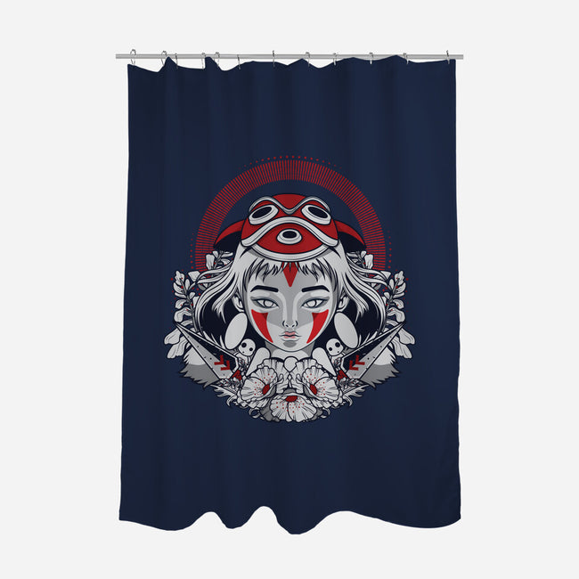 Tribal Warrior Princess-none polyester shower curtain-Vamp Dearie