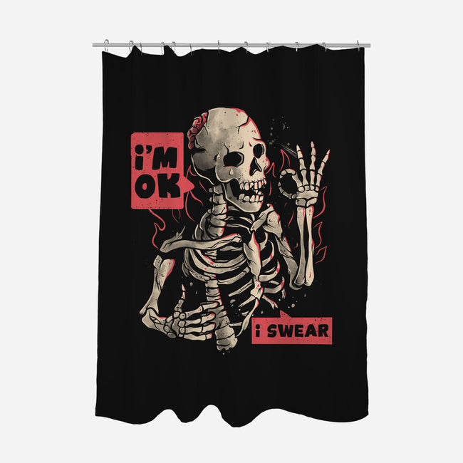 I’m Ok-none polyester shower curtain-eduely