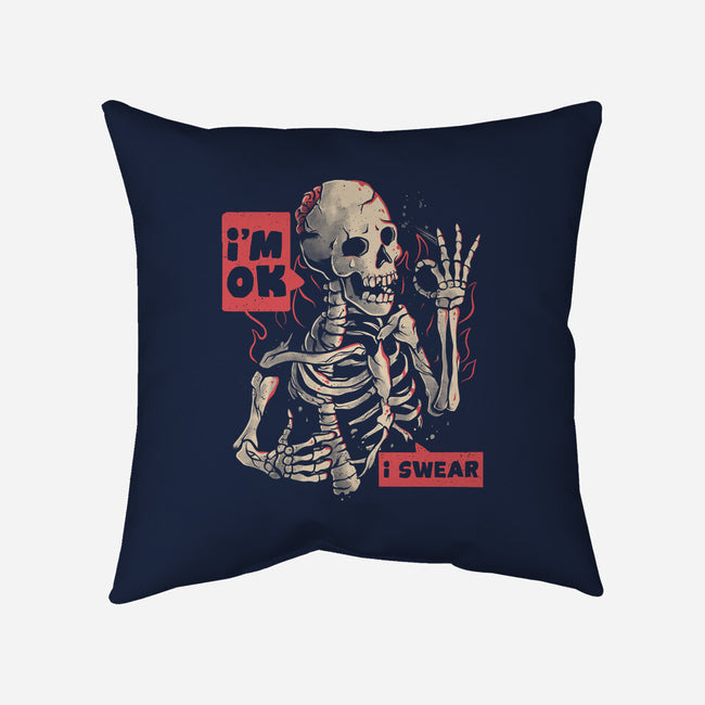 I’m Ok-none removable cover throw pillow-eduely
